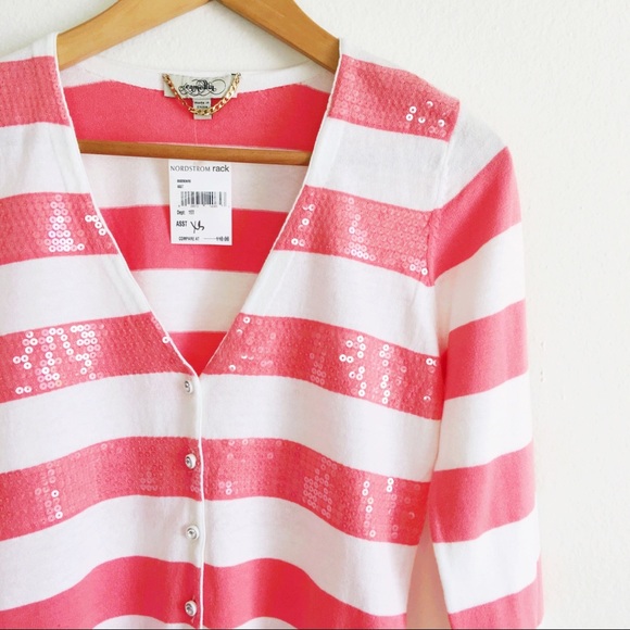 Camellia Sequin Striped Cardigan - Picture 3 of 5